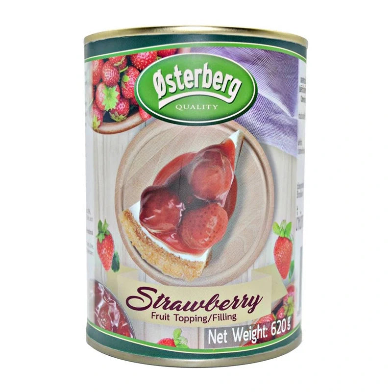 Osterberg strawberry filling in a 620g jar, ideal for baking and desserts, with a rich, fruity appearance
