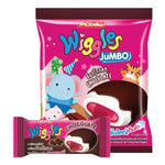 WIGGLES Wiggles Mallow Chocolate snack in 4.5g packet, soft marshmallow treat coated with chocolate, suitable for dry grocery and confectionery.