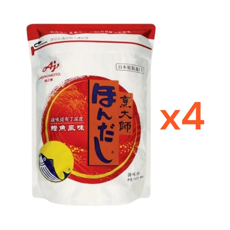 AJINOMOTO Hondashi Katsuodashi dried bonito stock granules, 1kg pack, Japanese dry grocery for flavorful soups and broths.