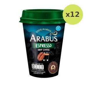 Arabus Roasted Ground Rtd Cup Coffee Espresso 230 Ml 8851717906114 230 ml – 12 Packs