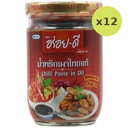 Aroy D Chilli Paste In Oil 260g – 12 Packs