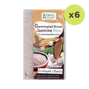 B Herbs Germinated Brown Jasmine Rice 1 kg – 6 Packs