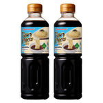 Omakase Zaru Ramen Sauce 500ml bottles, two-pack, in a clear image showing the product labels and packaging for dry grocery.