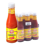 Golden Mountain Chili Sauce 230g bottle from the Golden Mountain dry grocery brand, featuring a vibrant label and golden cap.