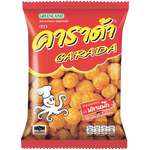 Carada Rice Ball Snack in Squid Flavour, a Japanese confectionery treat with crispy rice and savory seafood flavor.