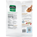 Crispy rosemary sea salt flavored Alexia confectionery snack in a clear bag with visible crispy snack pieces and seasoning.