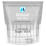 Mitrphol Sugar Stick, white granulated sugar in a clear plastic stick for grocery use, with a label showing brand and product details.