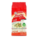 Dry pack of Tonson Pine Premium Dried Rice Vermicelli in a clear plastic bag, ready for cooking in Asian cuisine.