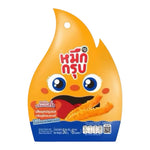 Sunsu Muek Groob Konjac snack with stir-fried crab curry flavor, showing crispy snack pieces in a colorful bowl.