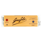 Garofalo Fettucce pasta in a grocery store, showing the long, flat, ribbon-shaped Italian pasta brand Garofalo.