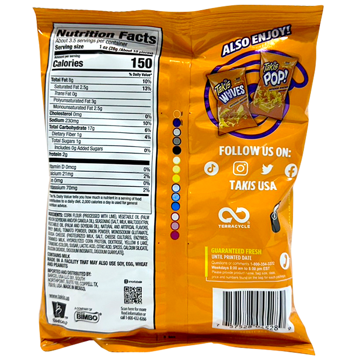 Takis Intense Nacho Chips in colorful packaging, spicy flavored snack, crispy snack food from Takis brand