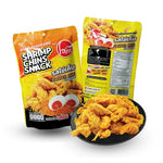 O-yua Crispy Fried Shrimp snack with salted egg flavor, 22g, showcasing the crunchy shrimp pieces in a flavorful snack package.