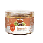 J-LEK Shrimp Oil Chili Paste 40g jar with label, showcasing spicy chili paste with shrimp oil for Asian cuisine.