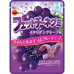 Bourbon Fettuccine Gummi Italian Grape Aji confectionery snack, colorful gummy pasta-shaped candies with grape flavor.