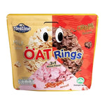 Nezline Oat Ring snack coated with chocolate milk, featuring real oats in a 3-in-1 confectionery treat.