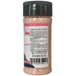 Kurera Fine Grain Himalayan Pink Salt in a clear glass jar, showing pink crystalline salt for culinary use.