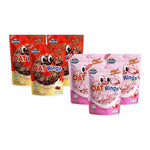 Nezline Oat Rings and chocolate straws snack in a 60g pack, featuring crunchy oat rings and chocolate-filled straws.