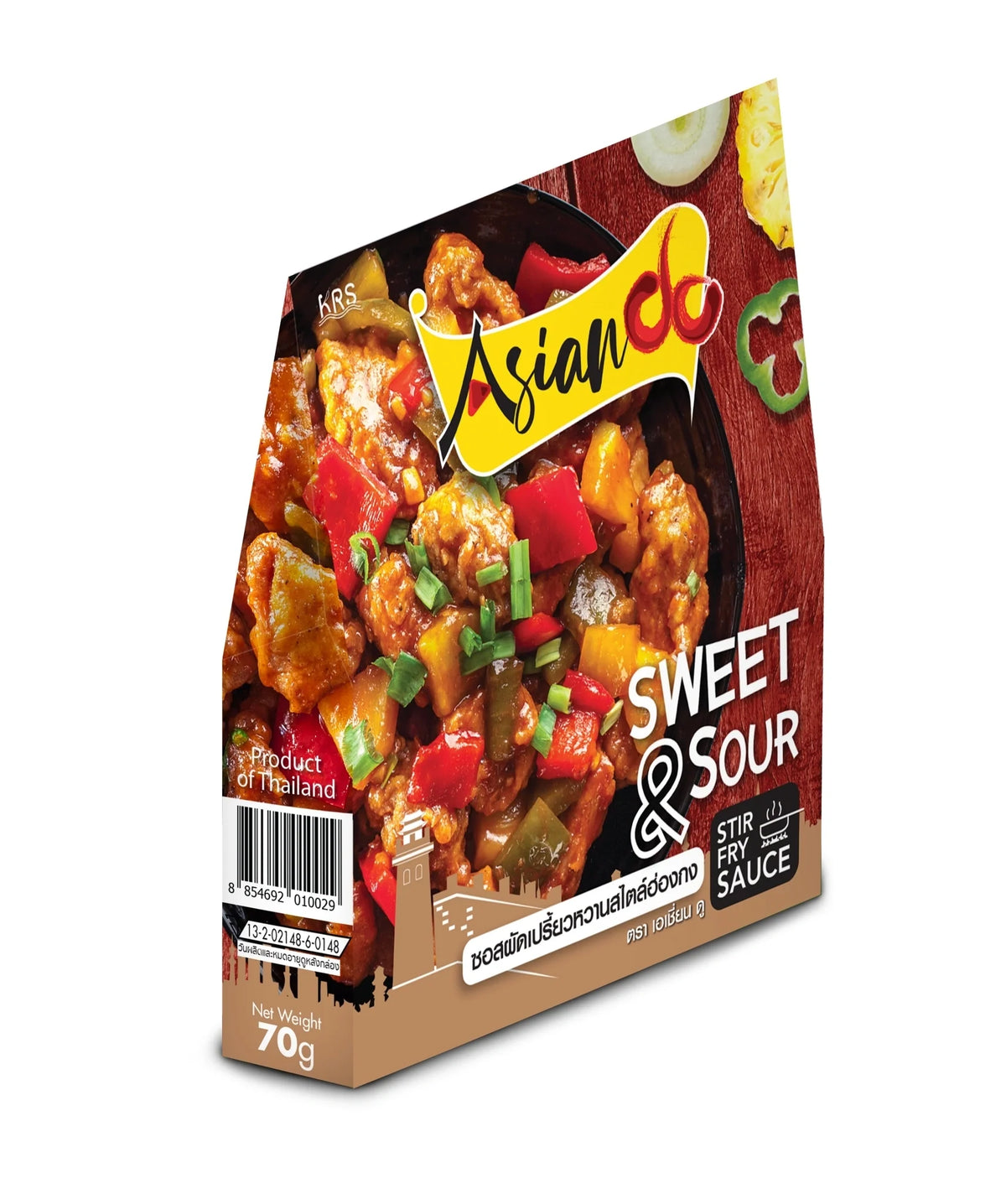 Asian DO Hong Kong Style Sweet and Sour Sauce in 70g package, dry grocery product with a vibrant label and sauce packet design.