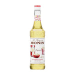 Bottle of MONIN Popcorn Syrup 700ml for dry grocery, featuring a clear label and a dark amber liquid inside.