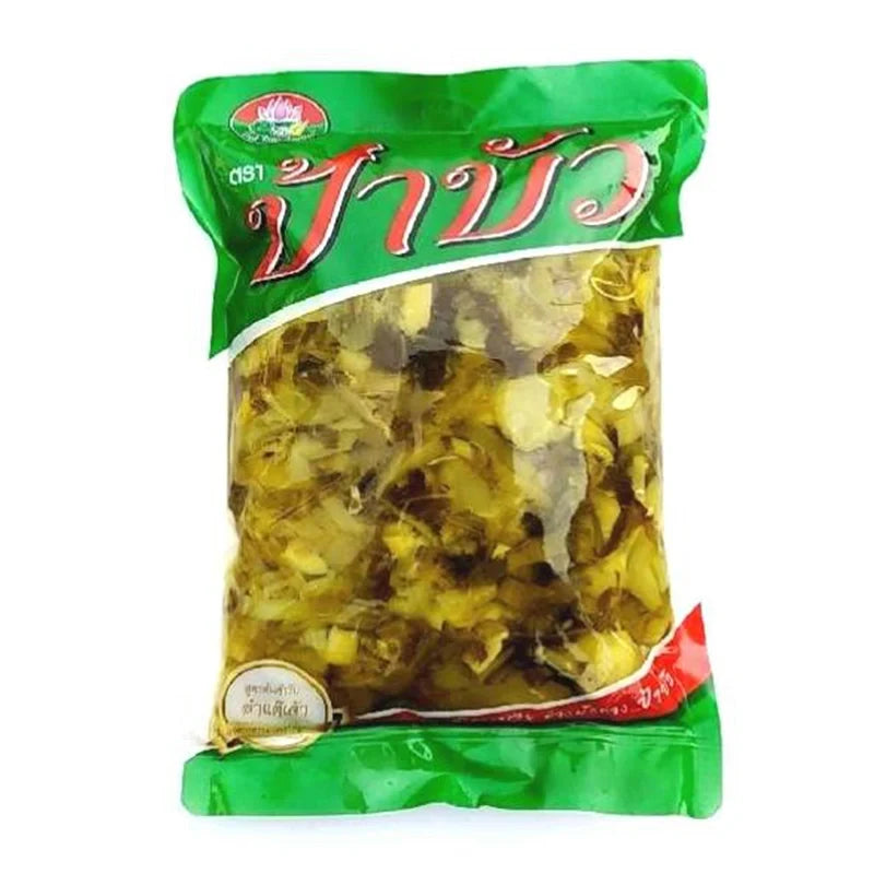PA BUA shredded pickled mustard greens in an 800g package, ready for use in cooking or as a flavorful condiment.