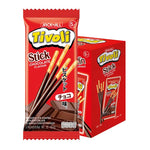 Tivoli chocolate-coated biscuit stick snack, 20g, dry grocery confectionery with crispy biscuit covered in smooth chocolate.
