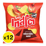 Tasto Potato Chips Barbecue flavor, 11g snack packs, crispy dry grocery snack, 12-pack of flavorful potato chips.