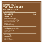 Sunshine Crunchy Dark Peanut Butter jar, showing textured peanut spread with a dark chocolate hue and label on a grocery shelf.