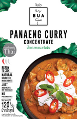 By Bua Panaeng Curry Concentrate in a jar, used for making flavorful Thai curry dishes.