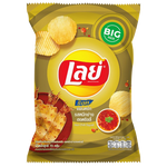 Lay's Rock Hot Chili Squid Potato Chips in a bag, showcasing spicy squid flavor, crispy texture, and bold packaging design.
