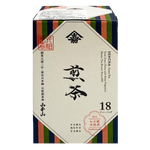Yamamotoyama Sencha green tea drink in a clear glass bottle with a green label, showcasing the refreshing beverage.