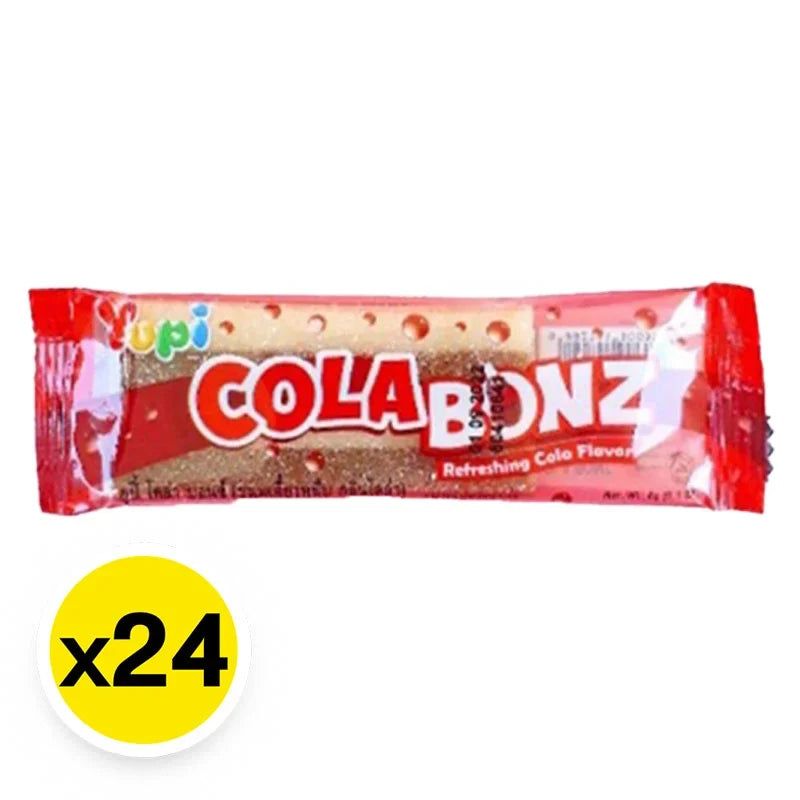 YUPI Gummy Cola Bonz candies in 8g packages, colorful gummy snacks from the Yupi dry grocery and confectionery collection