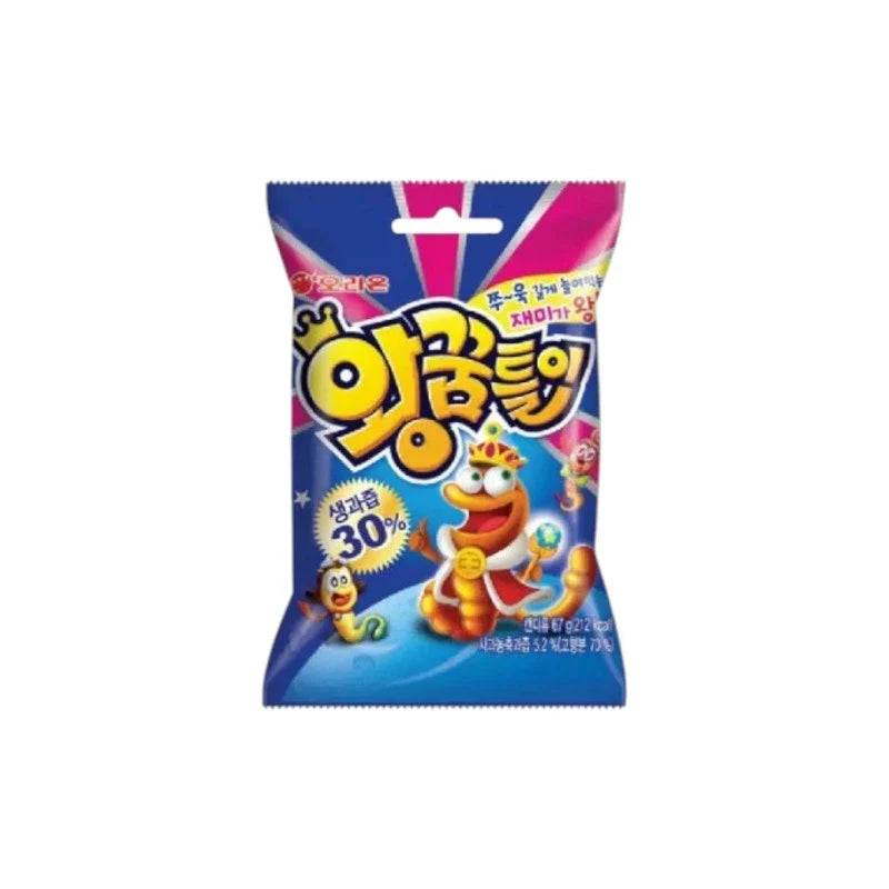 Orion King Jelly in colorful packaging, a sweet snack confectionery, displayed with vibrant, glossy jelly candies.