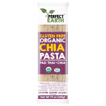 Gluten-free organic Perfect Earth Pad Thai Chia pasta in a bowl with vegetables and herbs, ready for cooking.