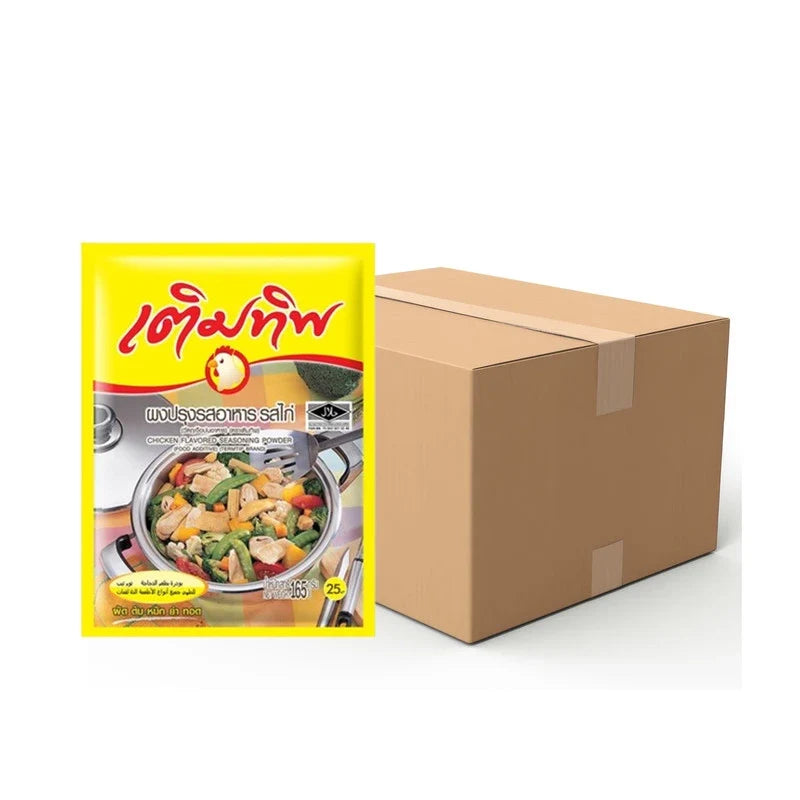 Termtip Chicken Powder 165g, dry grocery product featuring a bag of seasoned chicken powder by TERMTIP, ready for cooking.