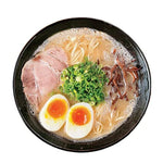 Nihon Shokken Tonkotsu Ramen Soup thick broth in dry grocery packaging, ready for preparation, with rich, creamy Japanese ramen flavor