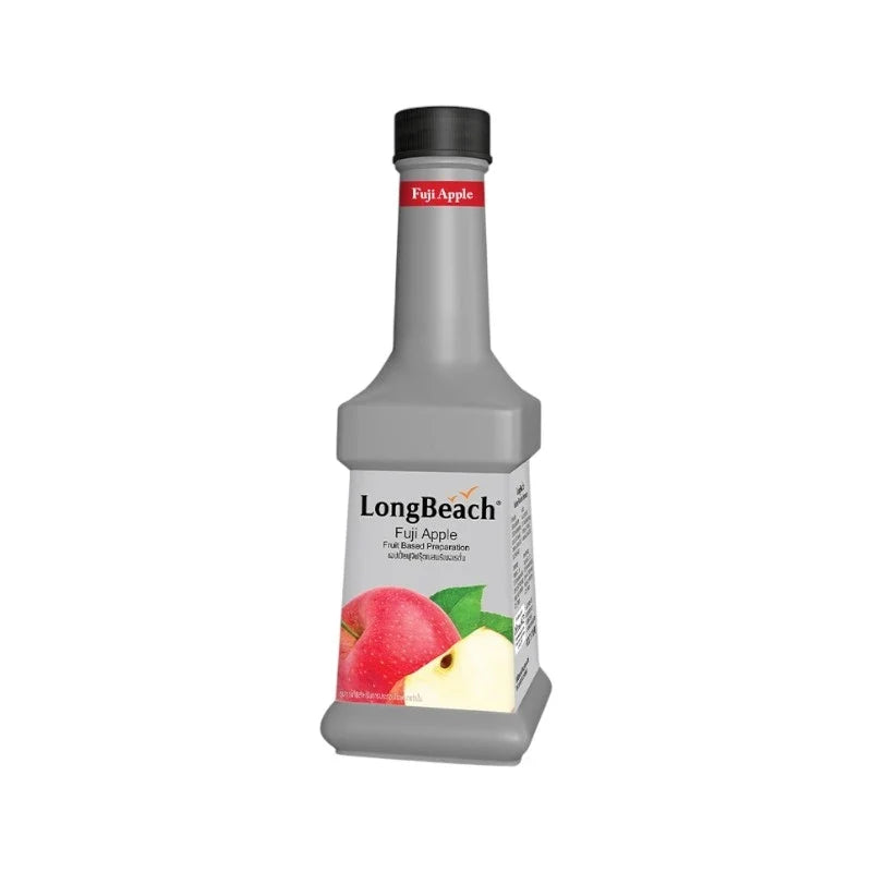 LongBeach Fuji Apple Puree in a clear jar, showcasing the smooth, golden apple puree ready for baking or snacking.