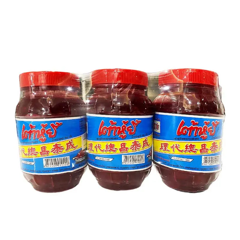 Huanghowl Pickled Bean Curd in 350g packages, dry grocery product, showing the jar and label details.