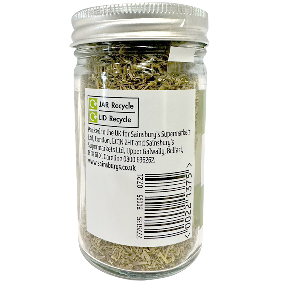 Fresh Sainsbury's thyme bunch, aromatic grocery herb with green leaves, ideal for seasoning and cooking.