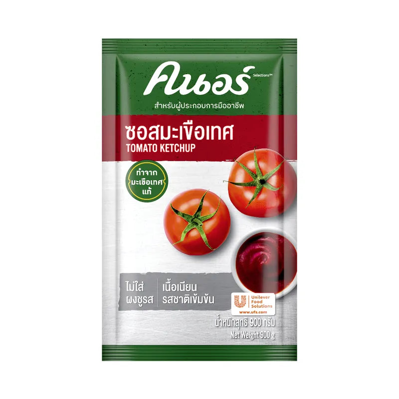 Knorr Tomato Sauce 900g in a clear jar showing vibrant red tomato sauce, ideal for pasta and cooking.