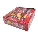 Fun-o sandwich cookies with chocolate-flavored cream filling, 25g, a crispy snack from the confectionery dry grocery range.