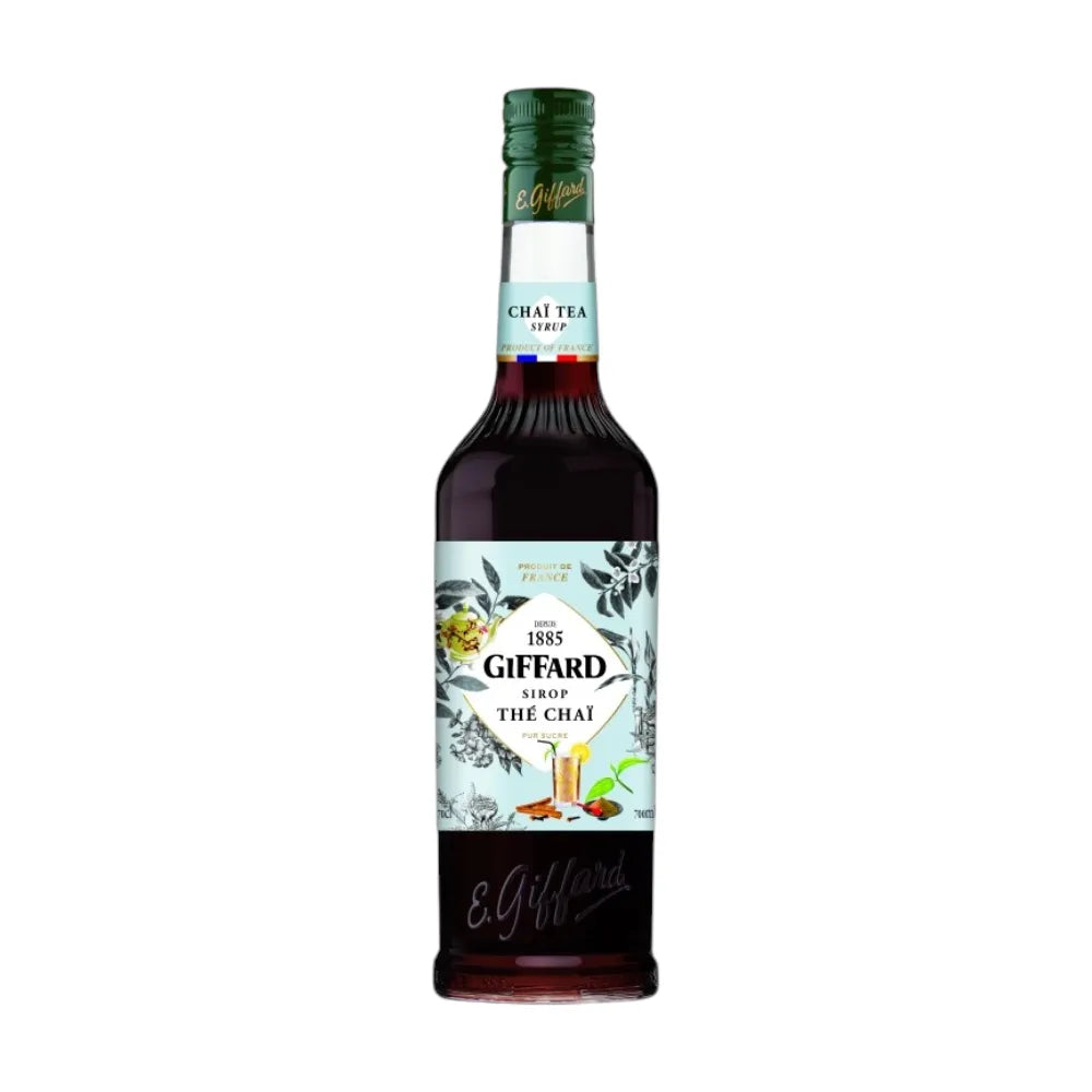 Giffard Mixology Chai Tea 1L bottle, a flavorful chai tea concentrate for cocktails and beverages, shown in the image.