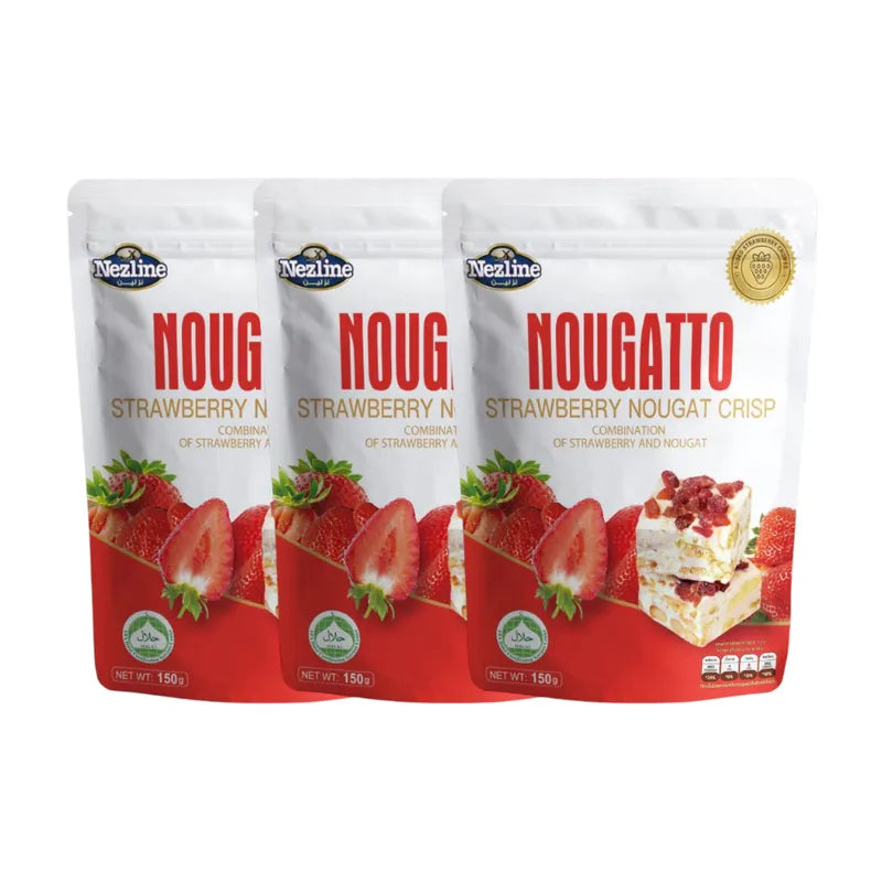 Nezline Nezline Nougatto Nougat Crisp snack with crunchy texture and creamy nougat flavor, packaged in a colorful wrapper.