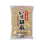 Makoto Marufuji roasted white sesame seeds in 1kg packs, traditional dry grocery product for cooking and baking.