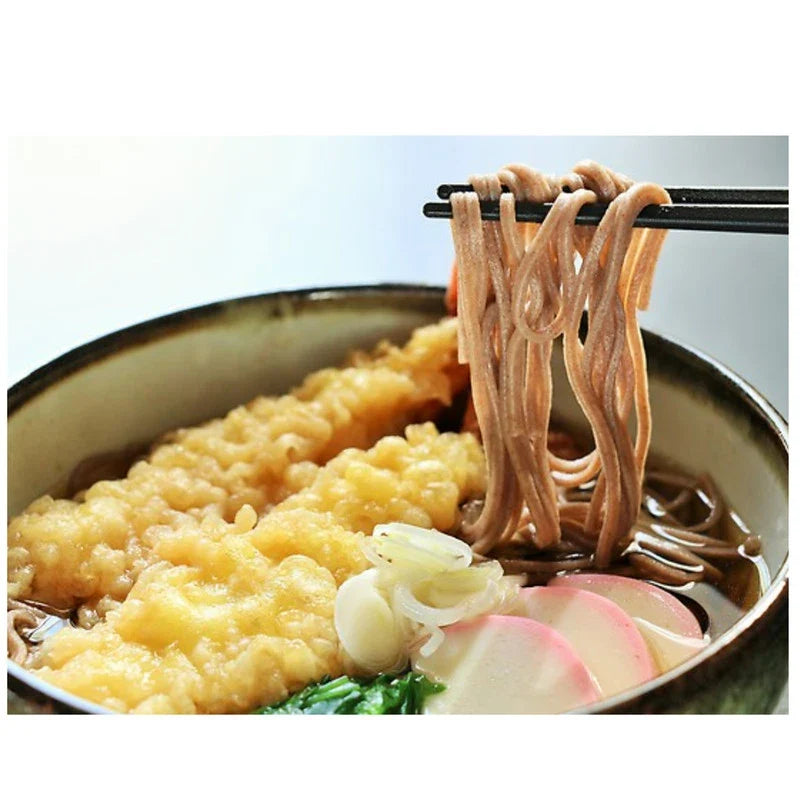 Nisshin Welna soba noodles made from buckwheat and Japanese wheat, 200g dry grocery product, raw soba noodles in packaging