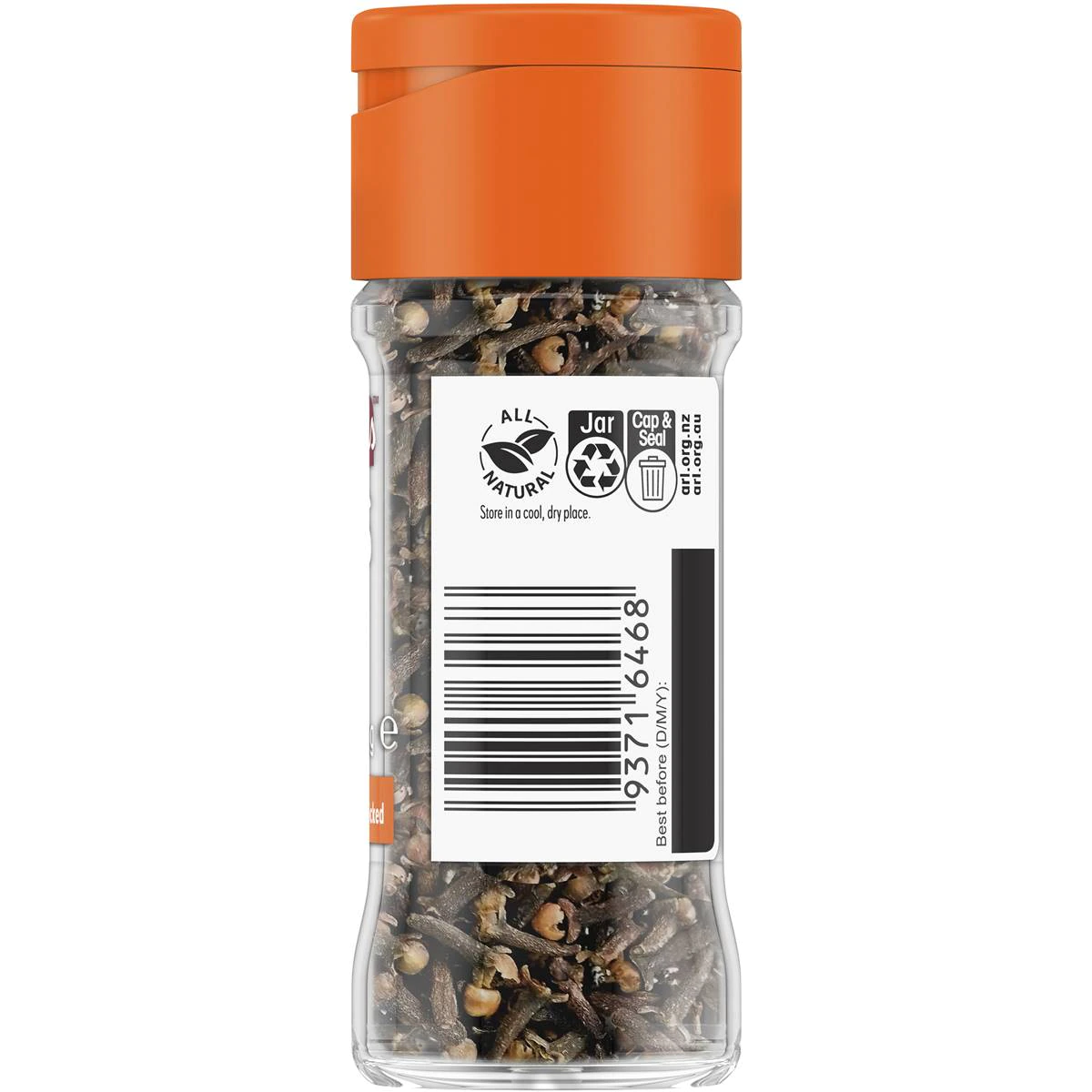 Whole cloves from Masterfoods H&S, showing a jar of aromatic dried spice cloves for cooking and baking.