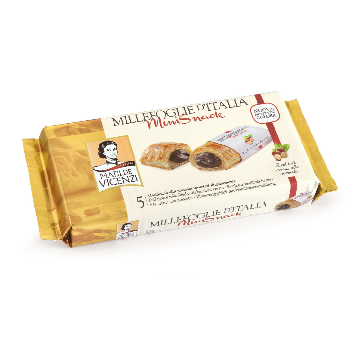 Vicenzi Choc Hazelnut confectionery snack featuring chocolate and hazelnuts in a crisp, flavorful treat.
