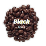 S&W Black Beans 425g dry grocery package, showing a close-up of black beans in a clear bag with branding visible