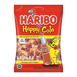 Haribo Gummy Happy Cola candies in 80g package, colorful cola-flavored gummy snacks from the HARIBO brand.