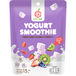 Bite Me Yogurt Smoothie snack with vitamin C, showing a colorful confectionery snack in a vibrant package.