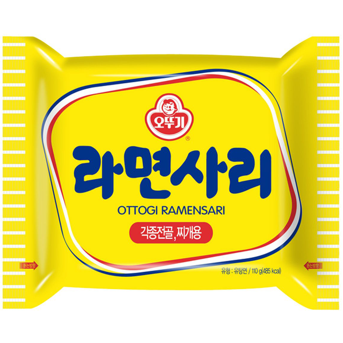 Ottogi Ramen Sari package, instant noodles from Ottogi brand with flavorful broth, shown in a grocery product image.